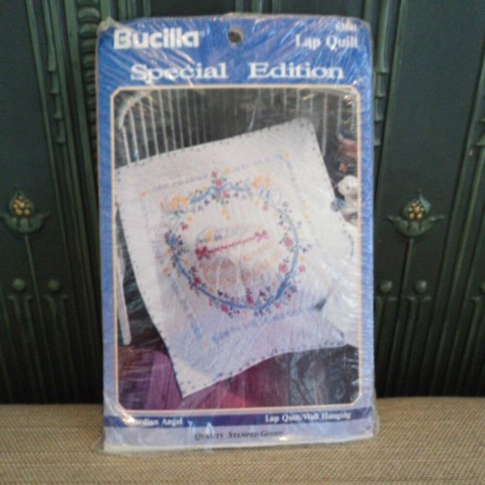 Bucilla stamped cross stitch quilt~ "Guardian Angel"
